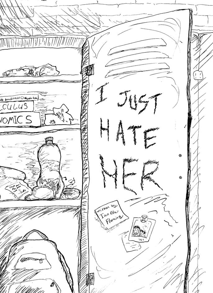 Cover for a fifteen page comic, written and cover illustrated by me, and the inner pages were illustrated by my classmates.